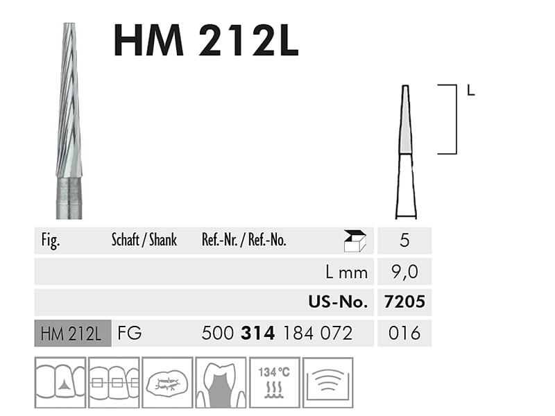 HM 212 L FG 016 fraise en carbure de tungstène
