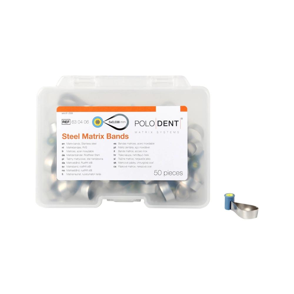 PoloDent Matrices acier inoxydable 5x0,038 mm 50 pcs