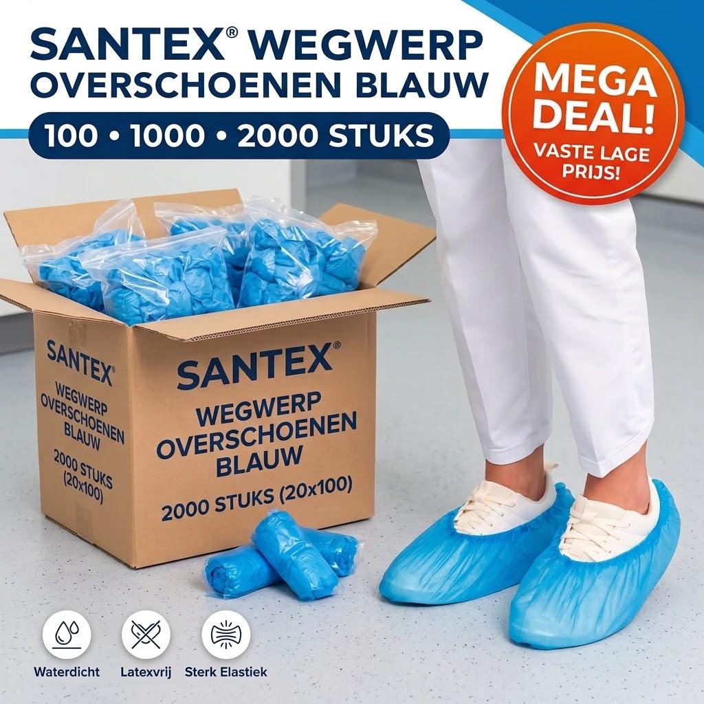 Surchaussures jetables Santex bleues (100-2000 pcs)