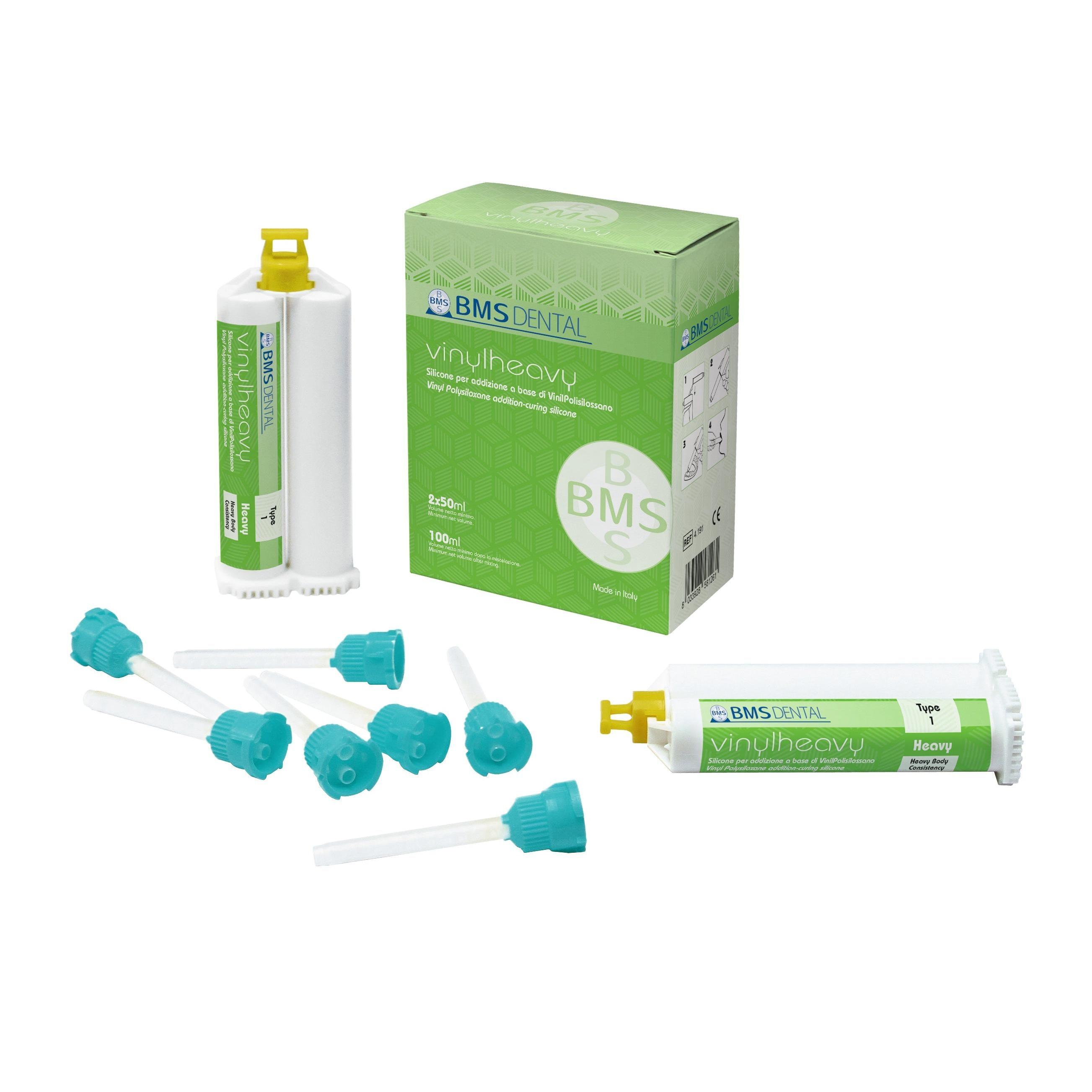 BMS VINYLHEAVY silicone A heavy body (2 cartouches x 50 ml + 12 embouts de mélange)