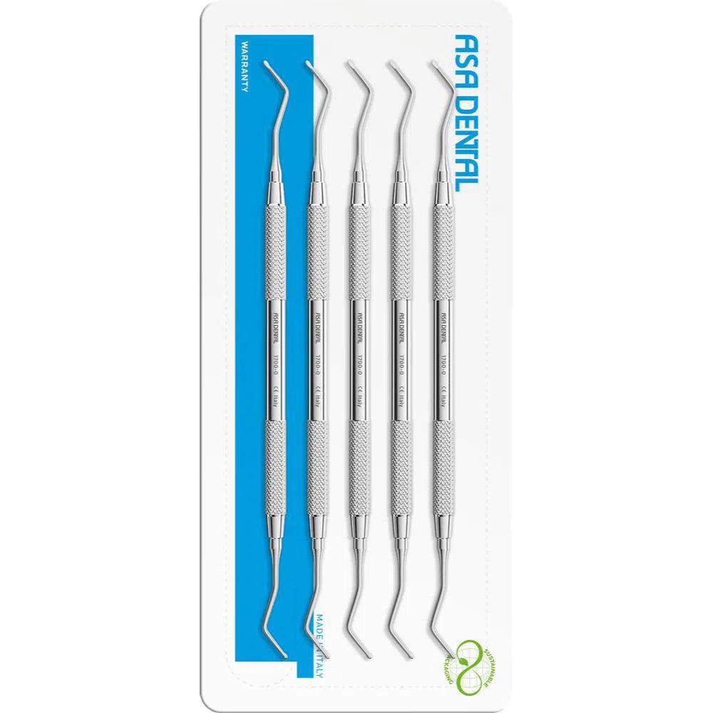 Asa Dental Set Excavator spoon (5 st.) #0 dubbeleindig
