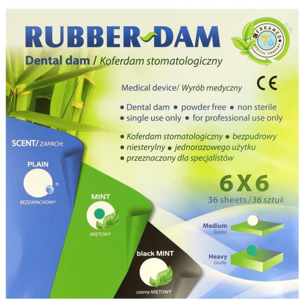 Cerkamed Rubber-Dam vert menthe - 0,22mm (gros)