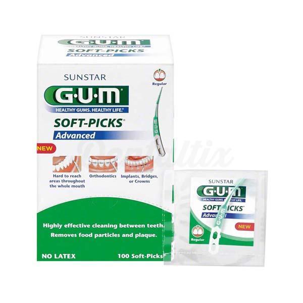 Gum Soft-Picks Advance : Boîte de brosses interdentaires (100 pièces)