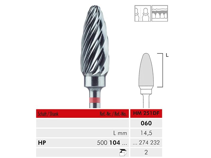HM 251 DF HP 060 fraise en carbure de tungstène