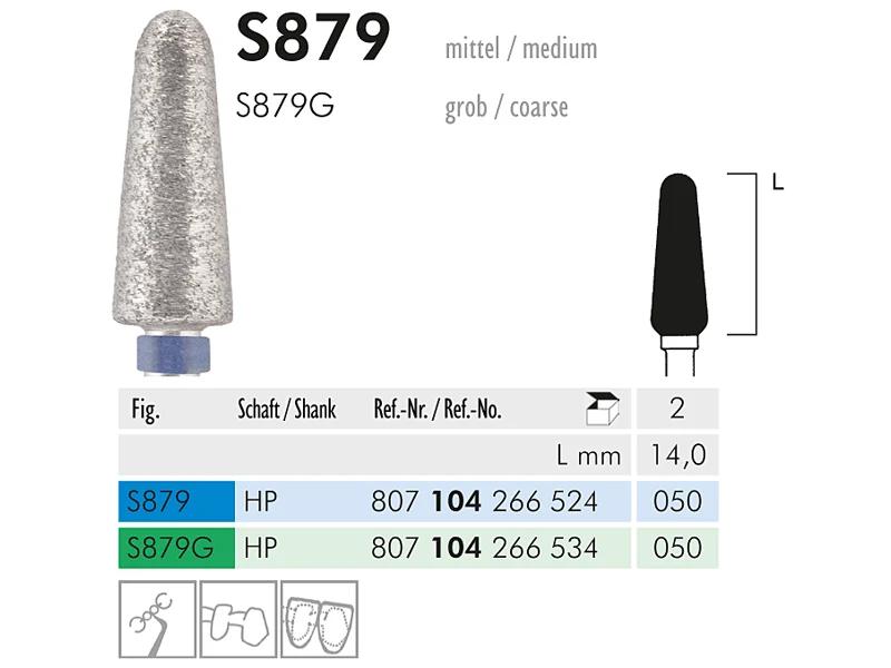 S 879 instrument diamanté sintered