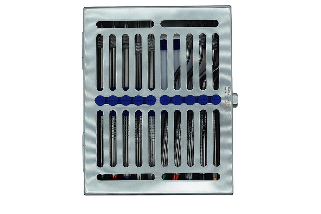 Osteotomen double lock, set van 10 stuks (convex) ref. 1021-24