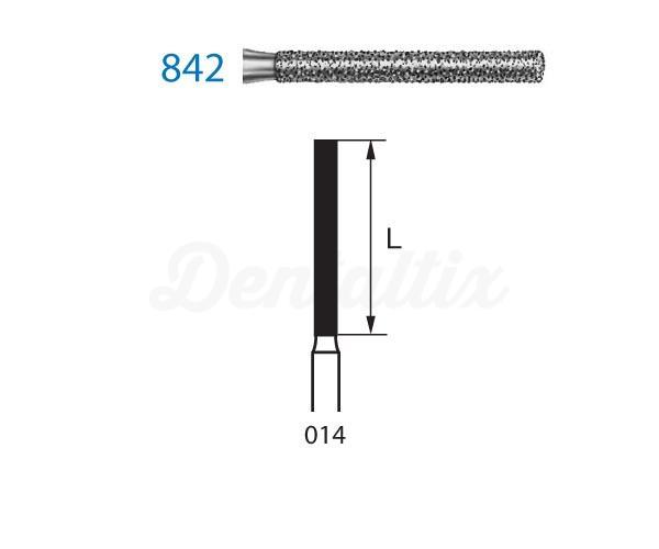 Fraise diamantée 842 pour FG de forme cylindrique (5 pcs)