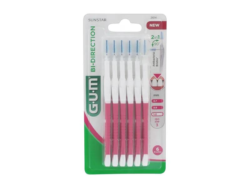 GUM® BI-DIRECTION brossettes interdentaires ø 1,2mm (rose) - 6pces