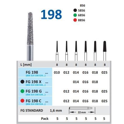 Fraises Diamant Fg198X016 5 Pcs