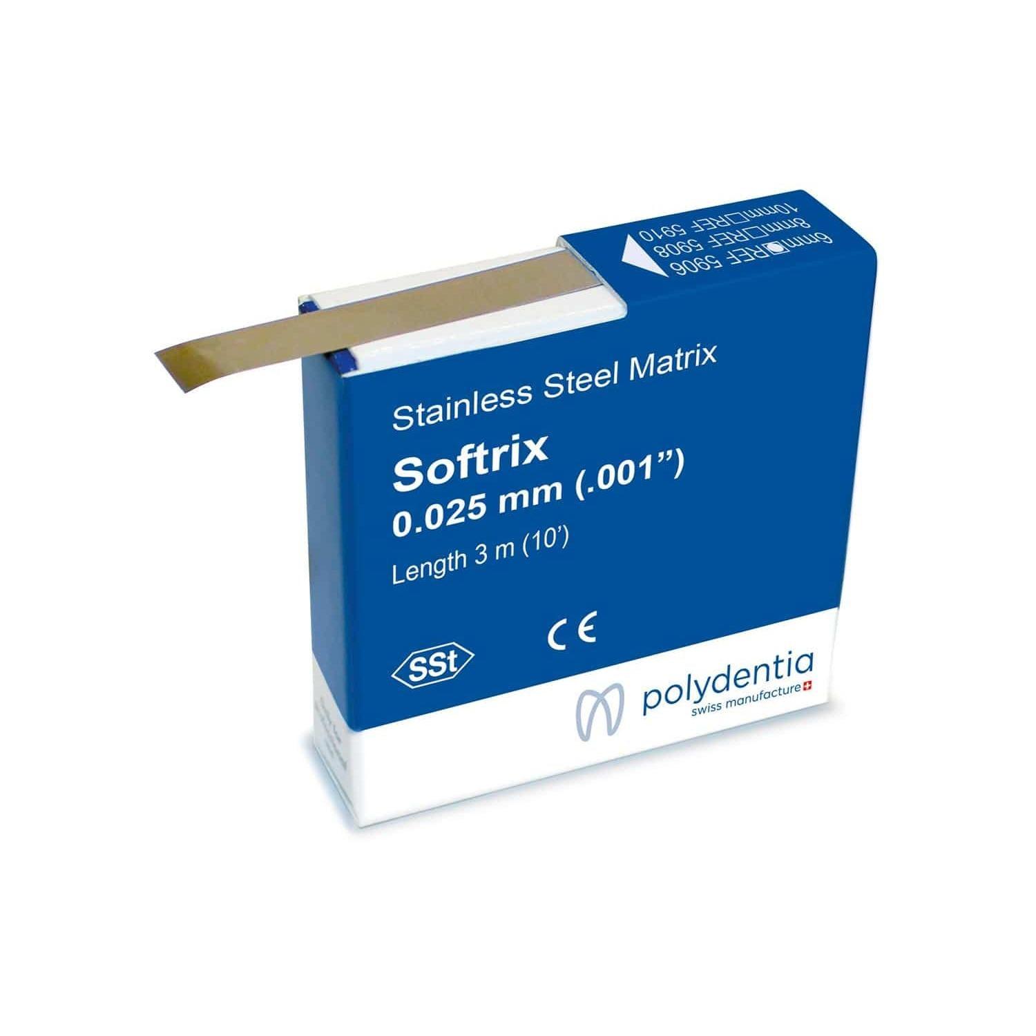 Polydentia Softrix bande matrice 0,025 mm (3 m)