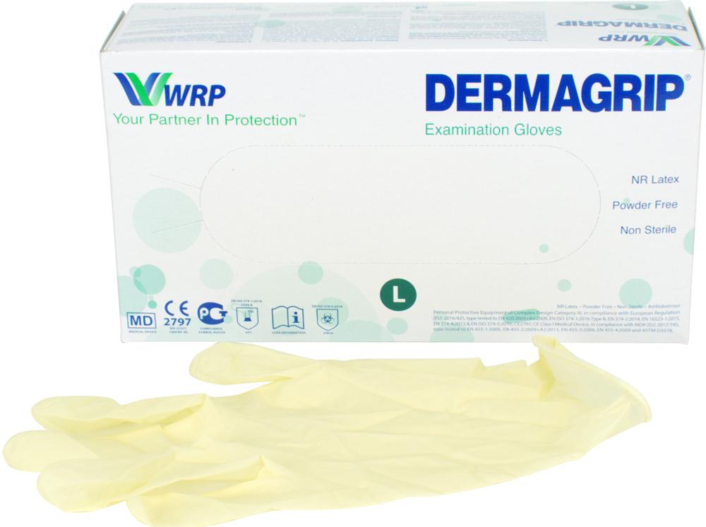 Dermagrip latex pdfr n.wit Gr.L 100st