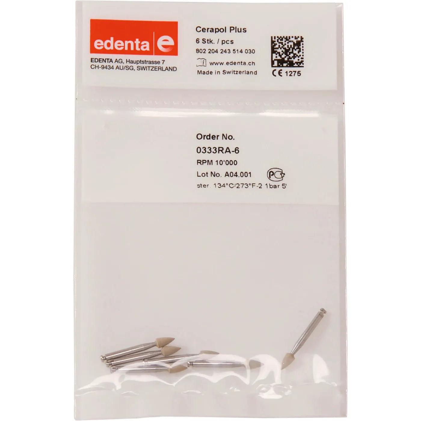 Edenta CeraPol Plus 0333 CA gris, modèle 243 / 6 mm / 030 (6 pcs)