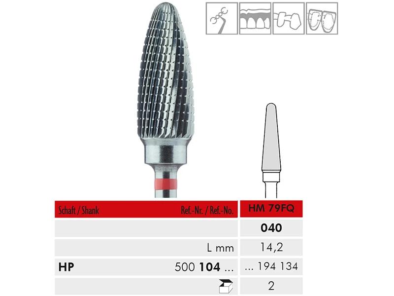 HM 79 FQ HP 040 fraise en carbure de tungstène
