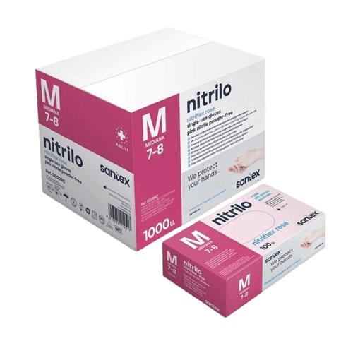 Gants Médicaux en Nitrile Rose