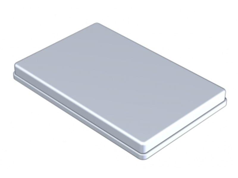 Anodised aluminium cover (Size 28 x 18 x 1,9 cm) grey