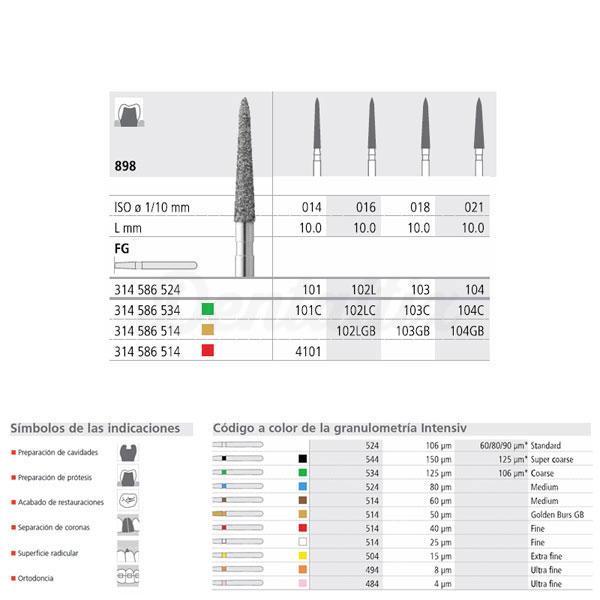 Diamantboor torpedo 898 FG (6 st.)