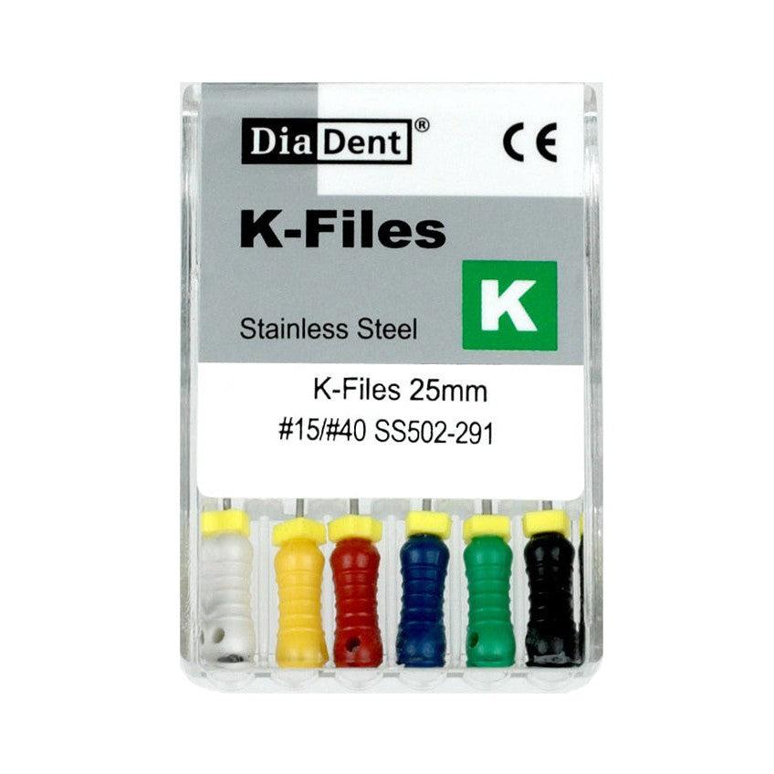 Lime K manuelle DiaDent inox (.02, ISO #08-80, 21, 25, 31 mm)