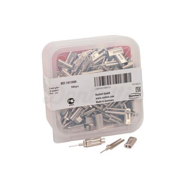 Bi-pin long avec manchon et broche (100 pcs)