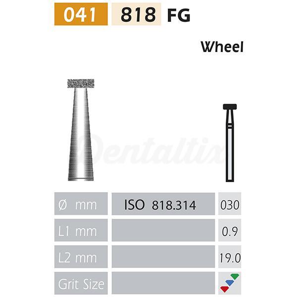 Fraise diamantée 818 FG en forme de roue (5 pièces)