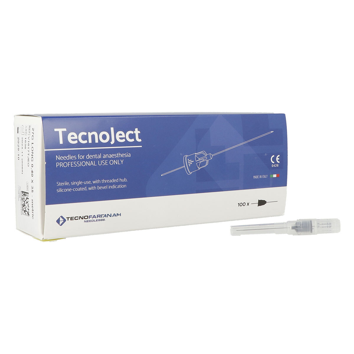 TecnoJect aiguilles dentaires 27G Ø0,4mm (gris) - 25mm (S)