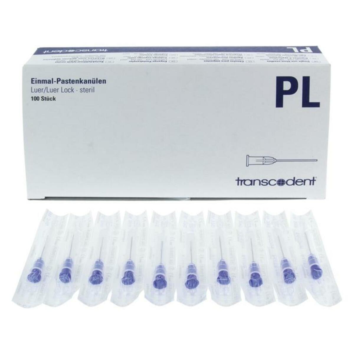 Transcodent Pastenkanülen Luer 0,6x23mm blau