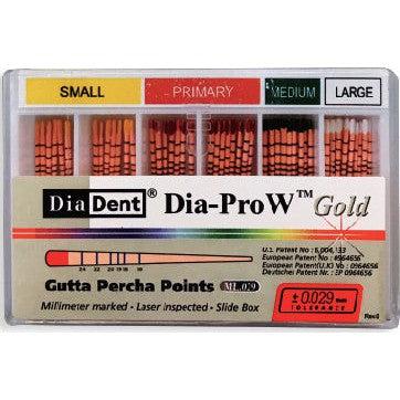 Pointes de gutta-percha Dia-Pro W Gold graduées