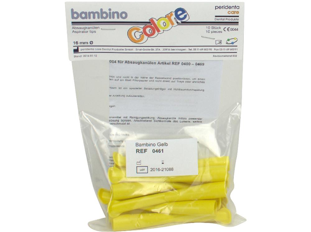 Zuigcanule Bambino geel 10st