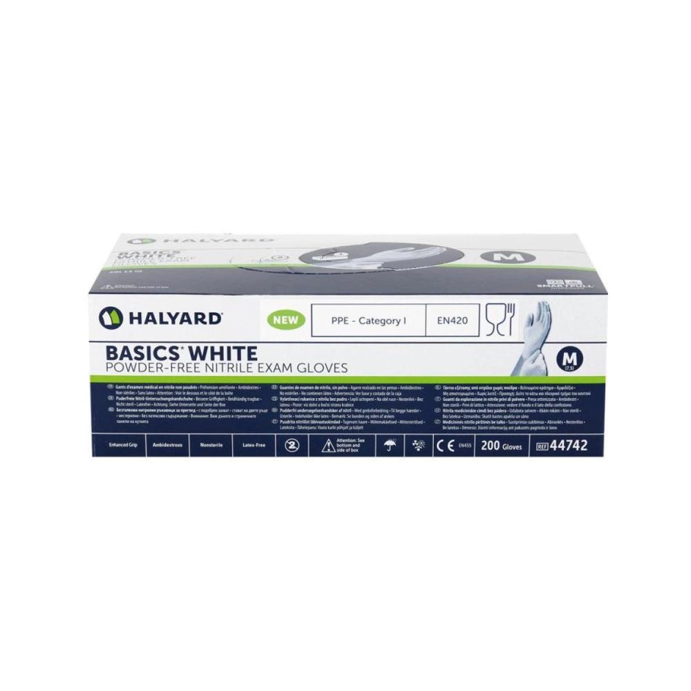 Halyard Basics Nitrile non poudrés blanc medium 200 pcs