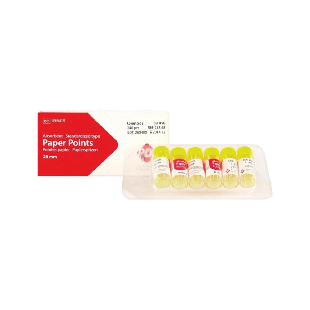 Produits Dentaires Color Paper Points nr.50 200 stuks