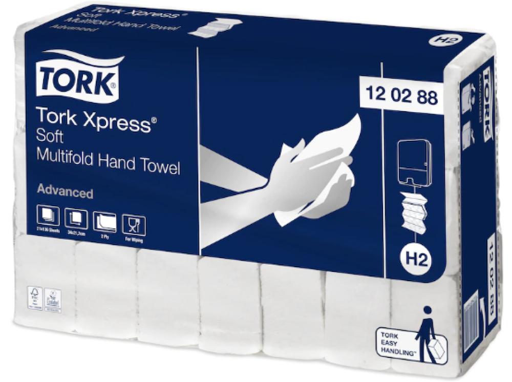 Tork® Advanced Soft Essuie-mains 34x21,2cm multifold (2-épaisseurs)