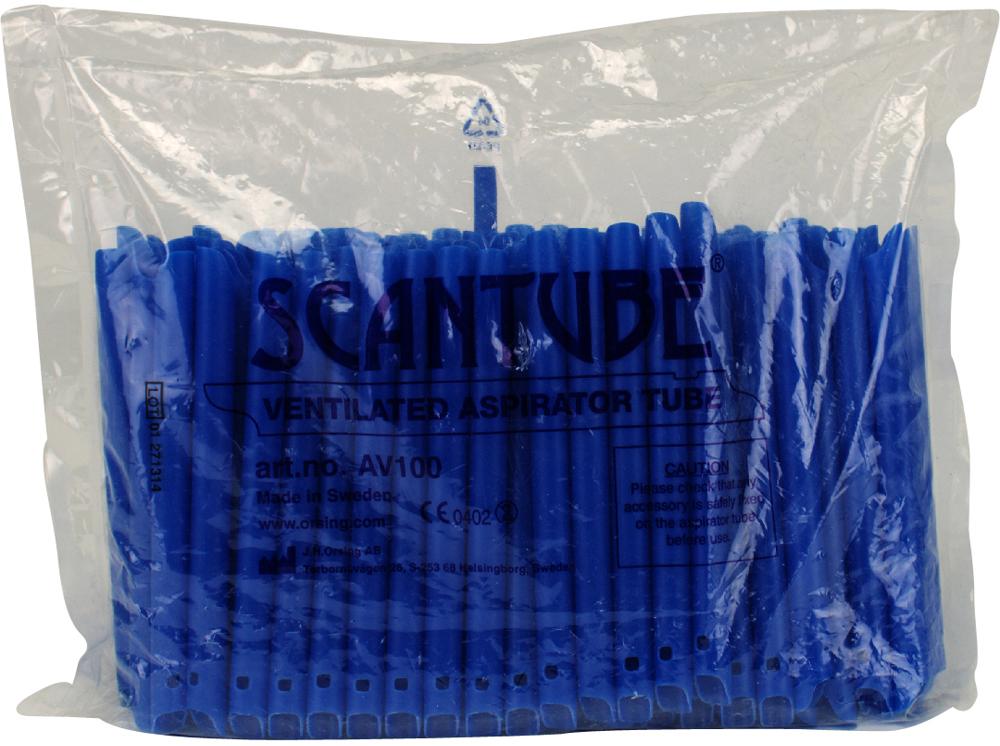 Aspiratorslang vent. blauw 145mm 100st