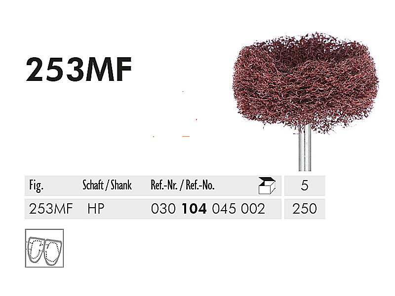 253 MF HP 250 brosse à polir (Red-Brown, medium-fine)