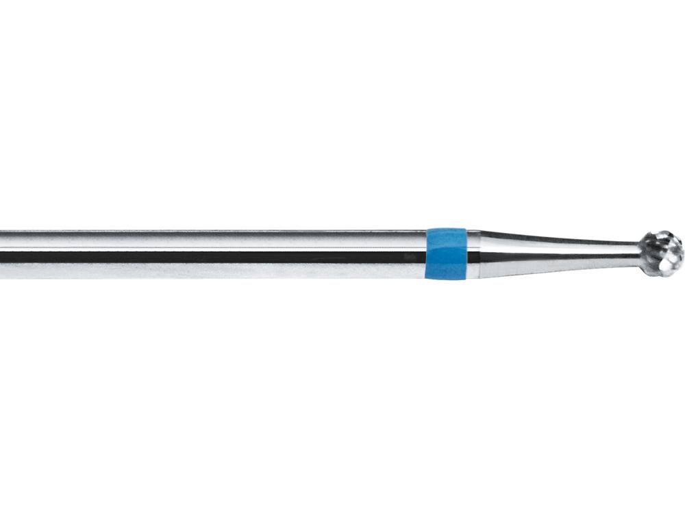 Fraise en métal super dur, denture croisée, grosse, forme : sphérique (ronde), ø 2,1 mm