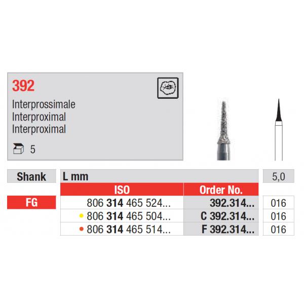 Fraise Diamantee Interdentaire 392 ISO 016 (5)