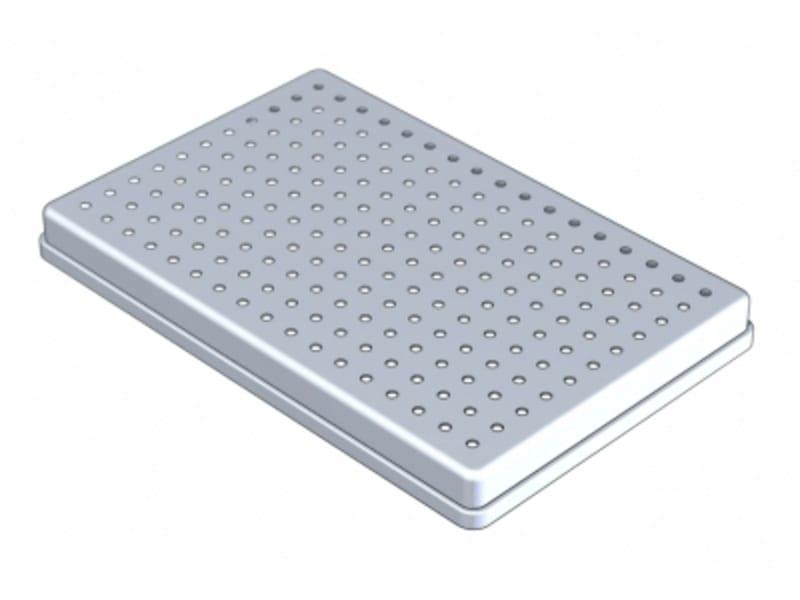 Perforated Anodised aluminium cover (Size 28 x 18 x 2,5 cm) grey