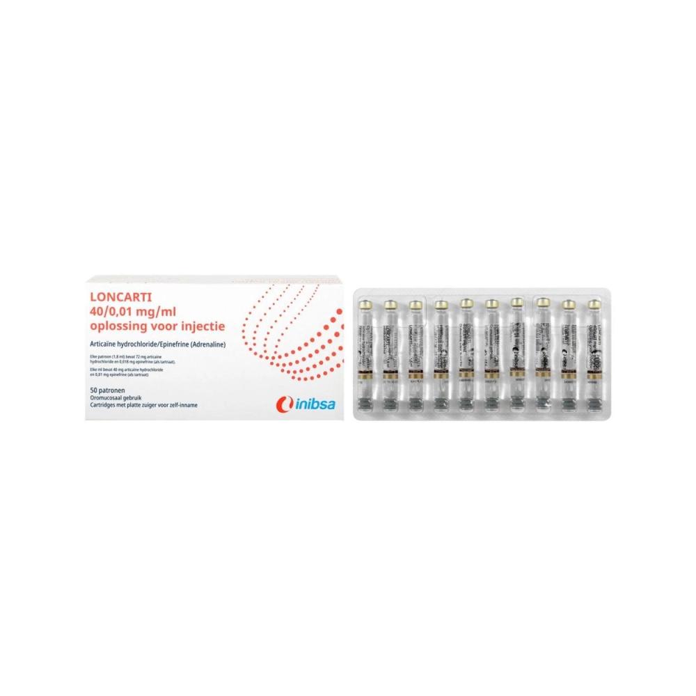 Inibsa Loncarti SP rouge sans latex 4% 1:100.000 50x 1,8 ml