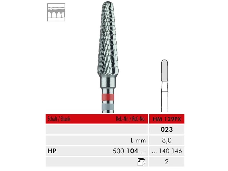 HM 129 PX HP 023 fraise en carbure de tungstène