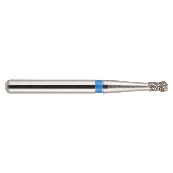 Fraises diamantées NeoDiamond FG - 002 ronde avec col - ISO 012, moyen (bleu), 10 pcs