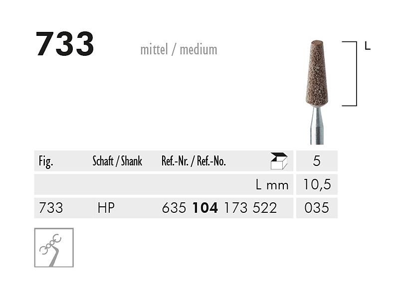 733 HP pointe à polir (brown, soft)