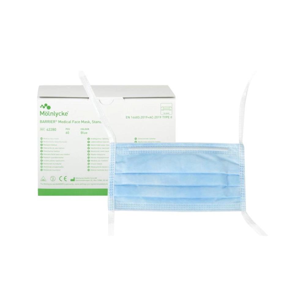 Mölnlycke Medical Face masks Type II avec cordelettes bleu 50 pcs
