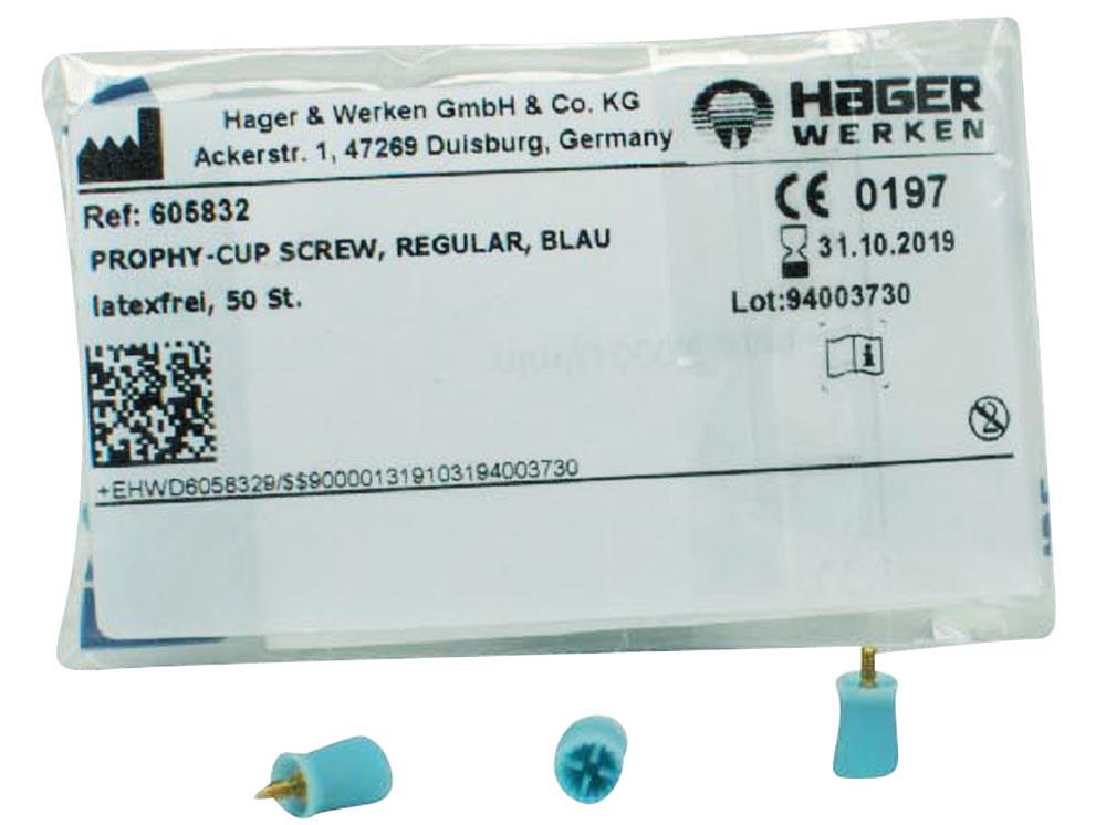 Prophy Cup blauw normale schroef 50st
