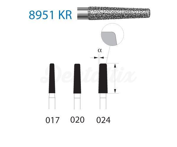 Fraises 8951KR.314. Diamantées Coniques Plates FG (5 unités)