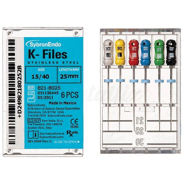 K-Files 25Mm Sz 45 Tip White Pk/6