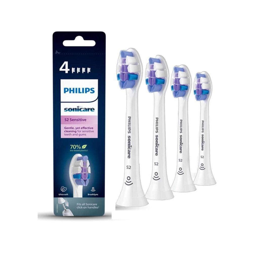 Philips Sonicare S2 Sensitive brossettes de rechange blanc 4 pcs