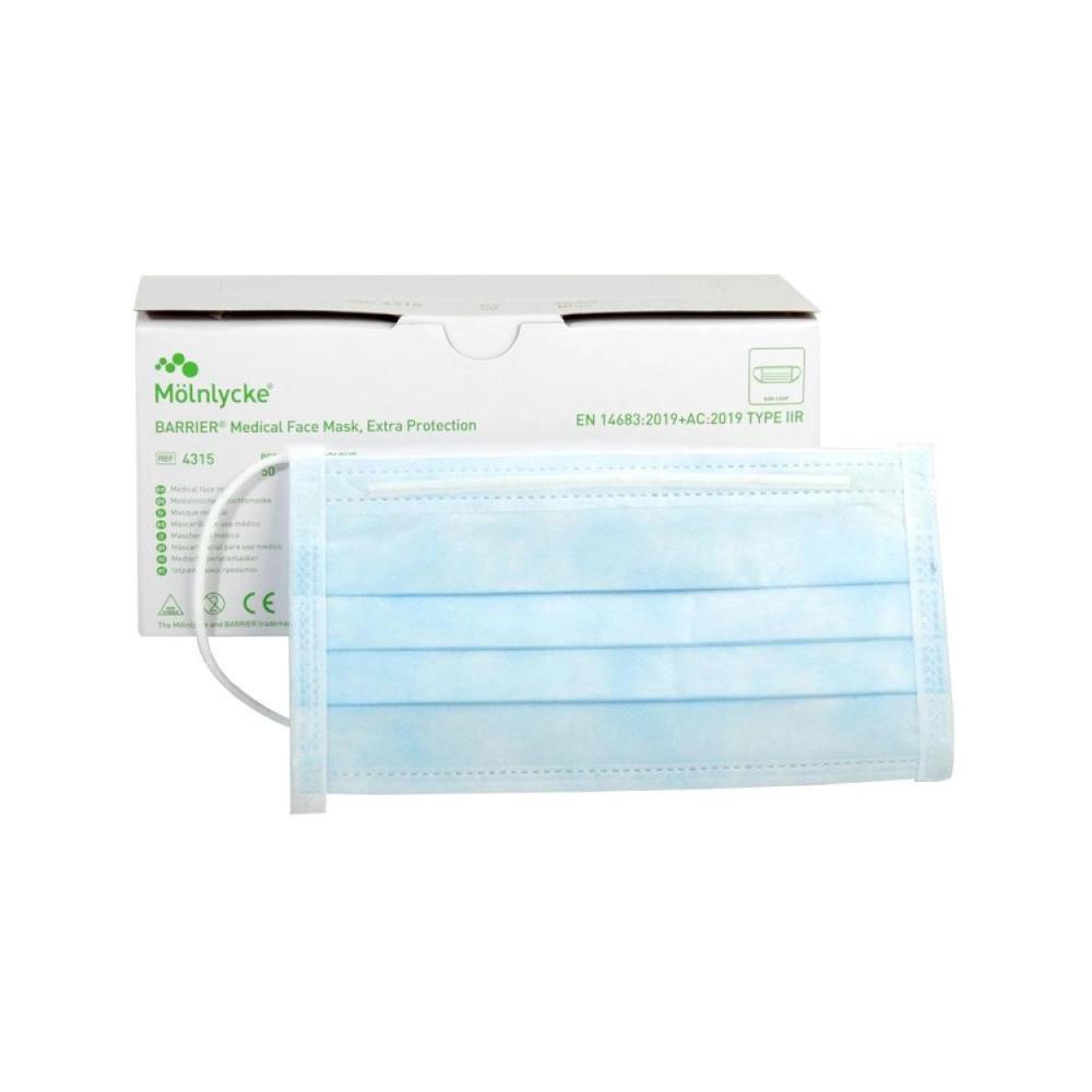 Mölnlycke Medical Face masks Type IIR avec élastiques bleu 50 pcs