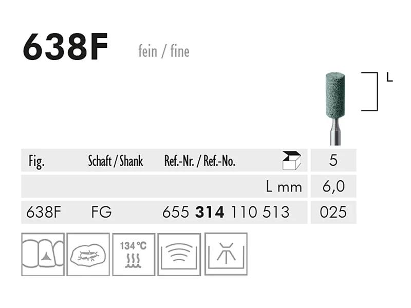 638 F FG abrasif (green, fine)