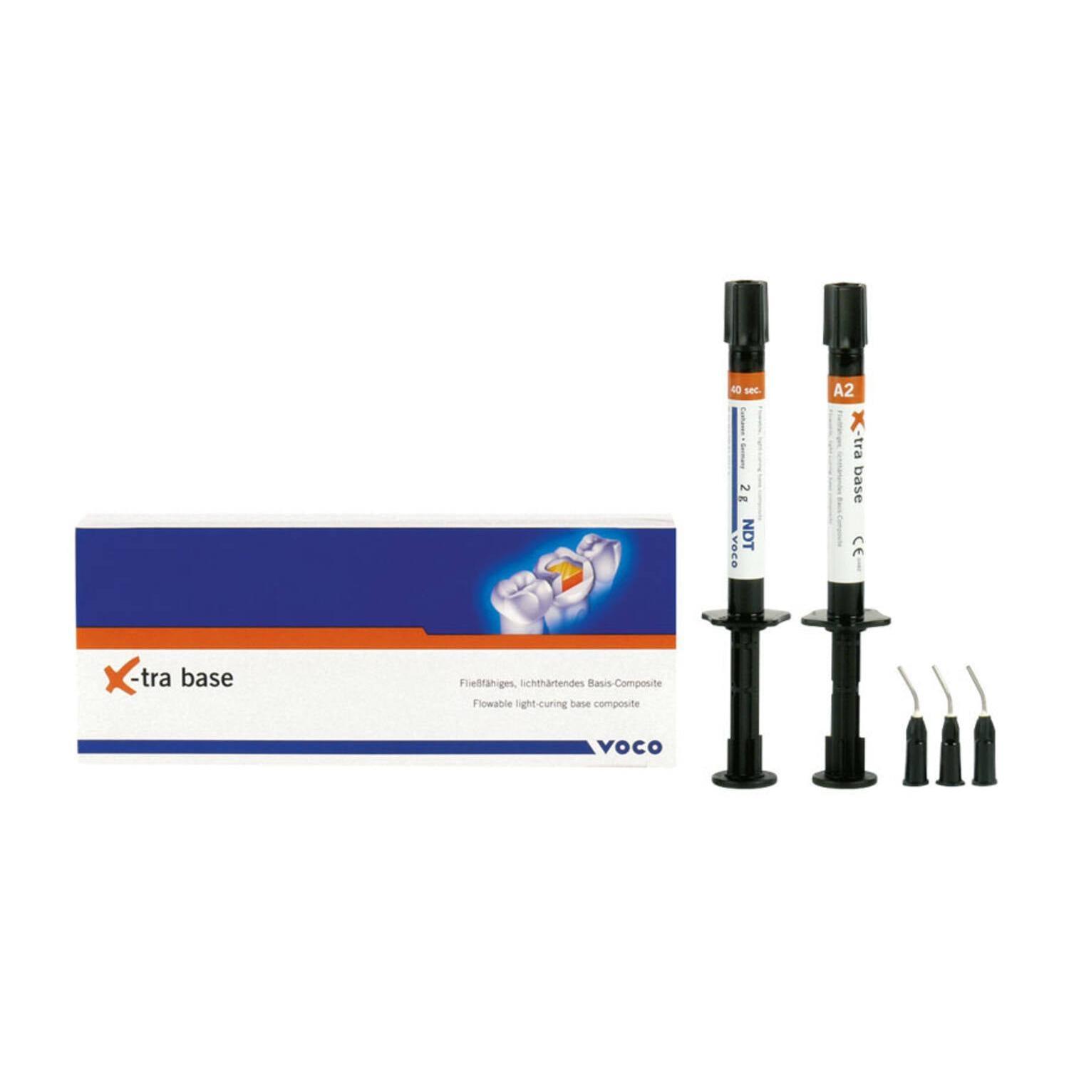 Composite fluide de base VOCO x-tra base, seringue 2 x 2 g (A2)