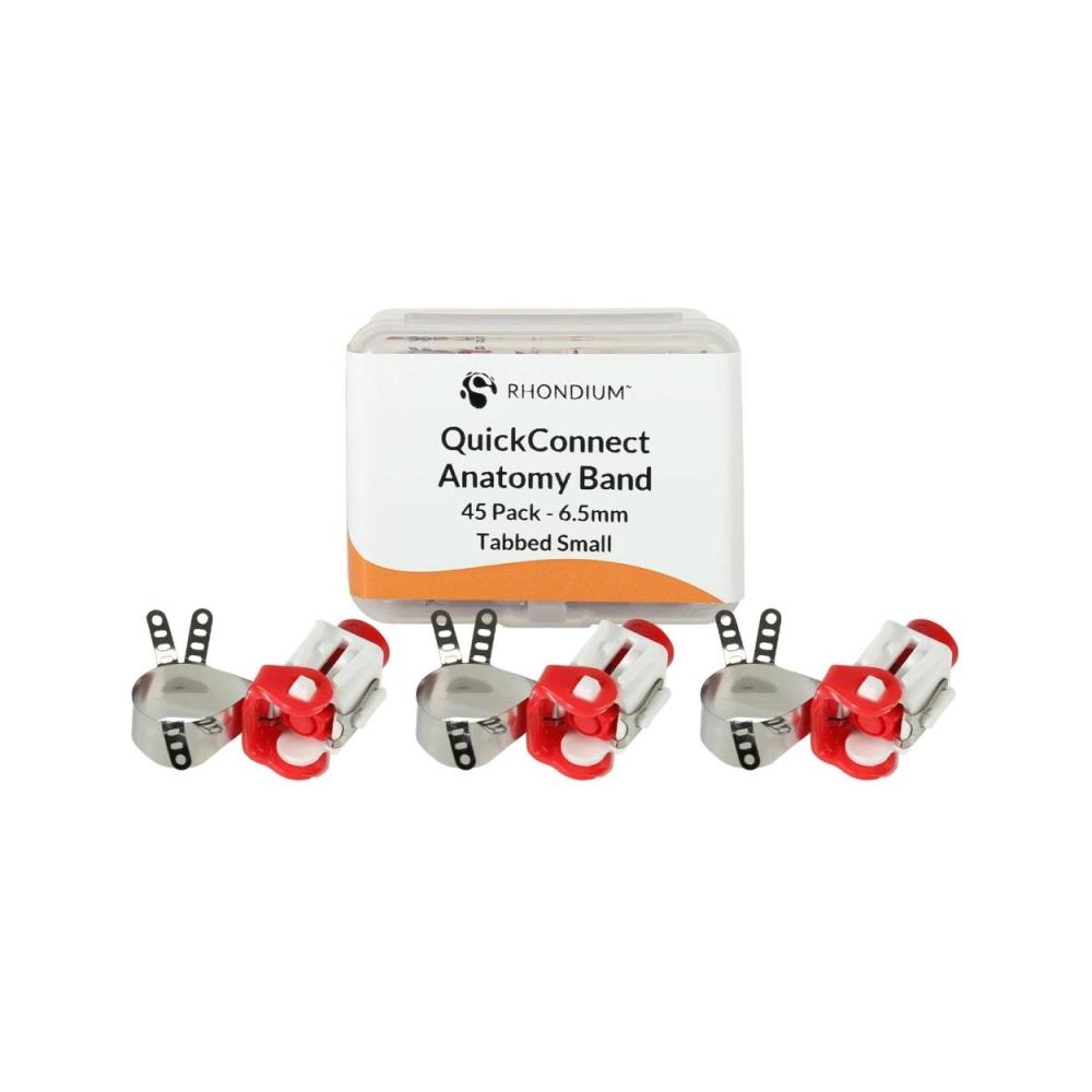 Rhondium QuickConnect Tabbed small 6,5 mm rouge 45 pcs