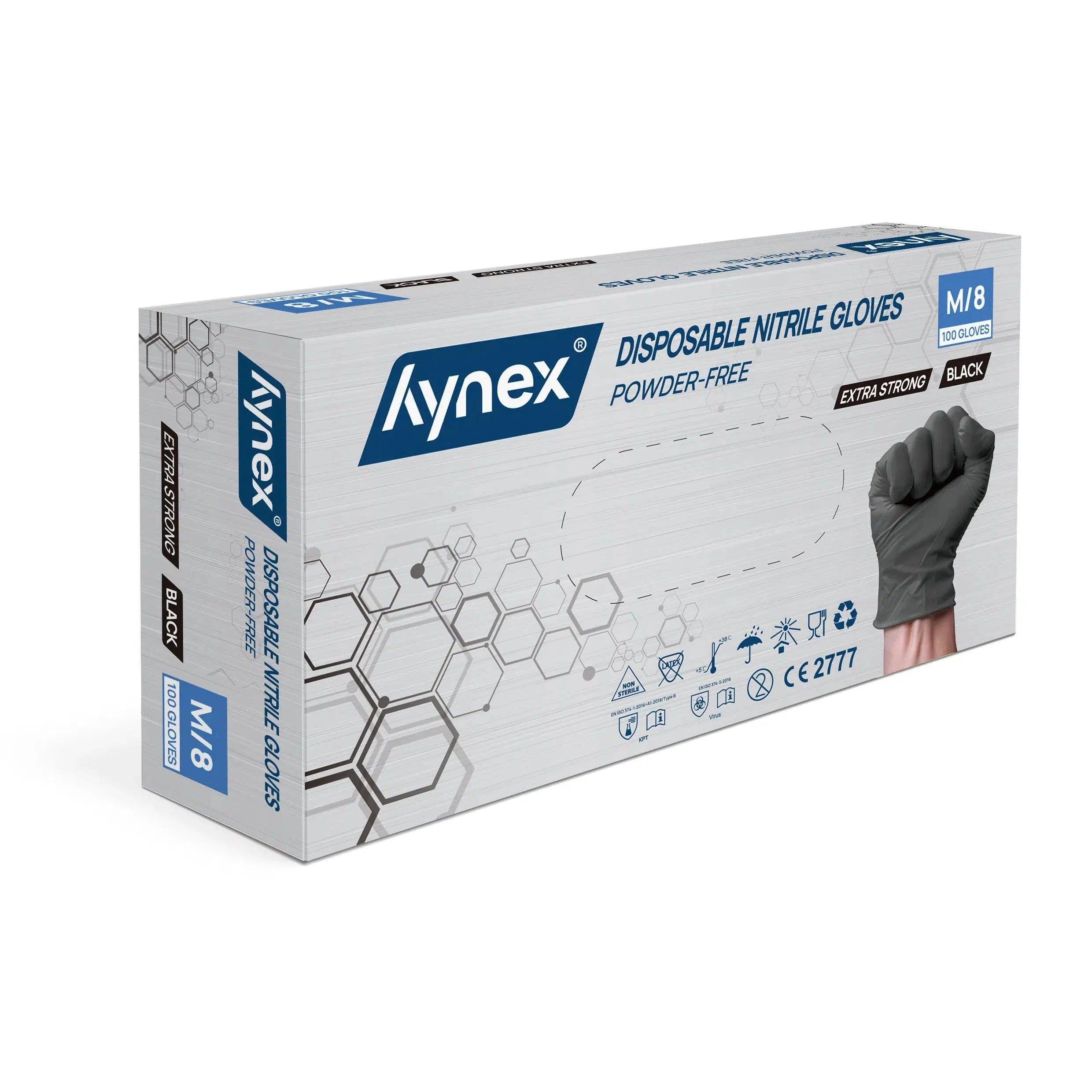Gants nitrile INTCO non poudrés noirs 5,0 g (100 pcs)