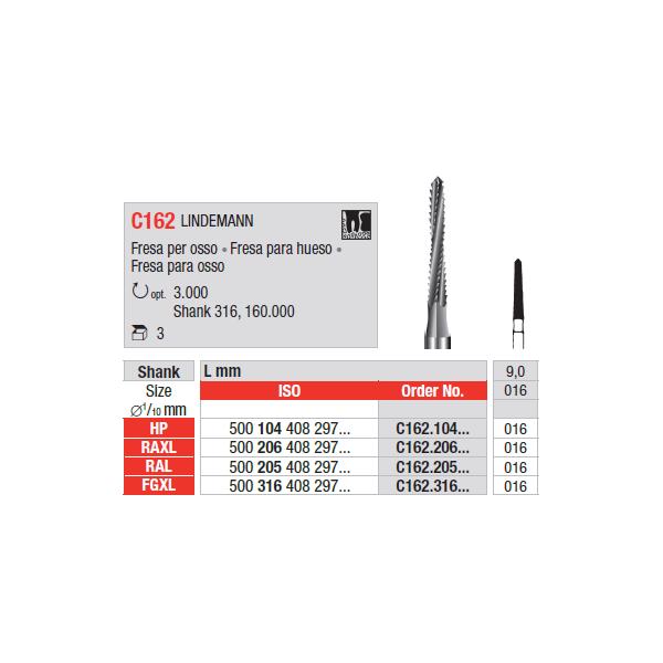 Edenta fraise chirurgicale spéciale FG XL C262.316.016 11 mm